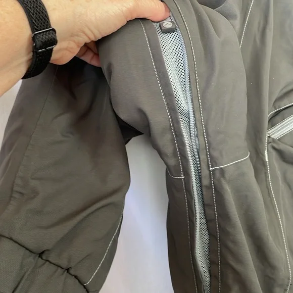 American Eagle Men's Gray Hooded Ski Jacket w/Lots of Zipper Pockets - Size XL